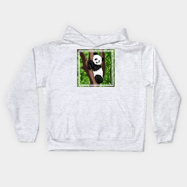 Panda Kids Hoodie by Fadmel